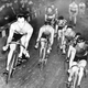A six-day race held on February 12, 1939, at the Chicago Stadium. Heinz Vopel of Germany (left) and Gerard Debaets of Belgium lead—oh, and Heinz had just fractured his left wrist two weeks prior.